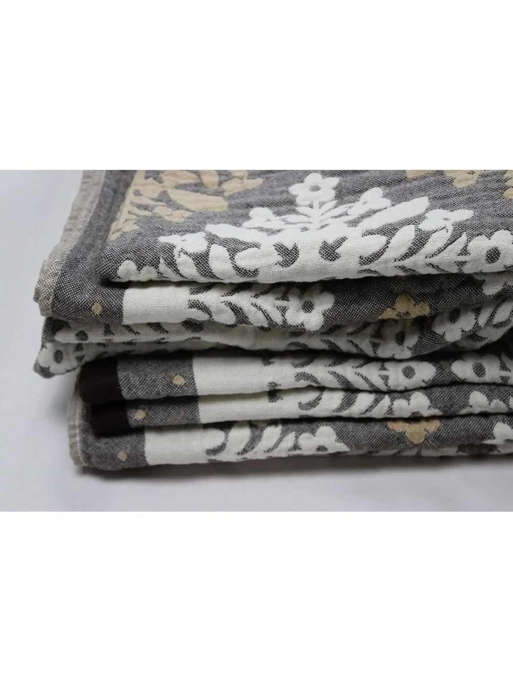 4-Pack Cotton Gauze Bath Towels Floral Print Lightweight Soft Muslin Breathable